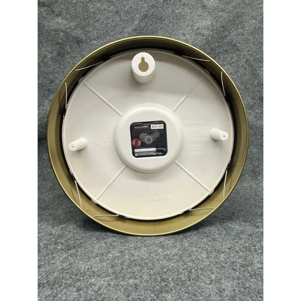 Newgate Master Edwards Smooth Sweep Wall Clock Brass Gold Metal Retro Style 12